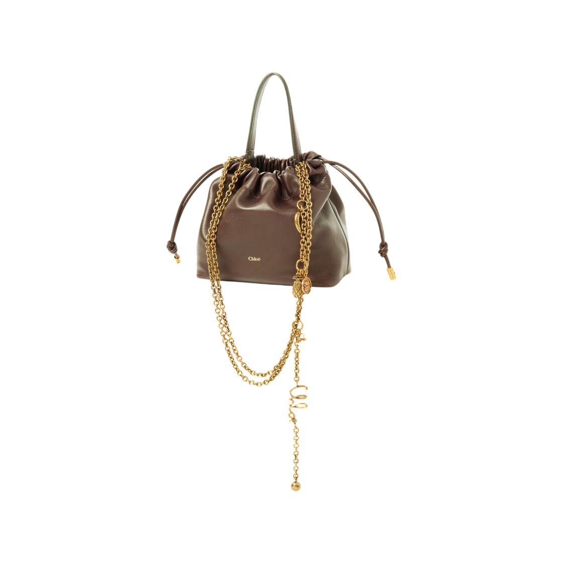 끌로에 미니 끌로에 아이콘 숄더백 체인 소프트 레더 스모크드 브라운(Chloe Mini Chloe Icons Shoulder Bag with Chain in Soft Leather Smoked Brown) - 2