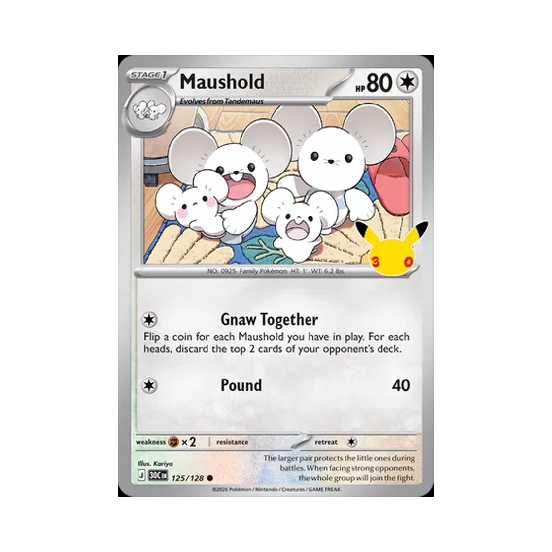 30C125-128 Pokemon TCG Maushold C 30th Celebration (English Ver.)