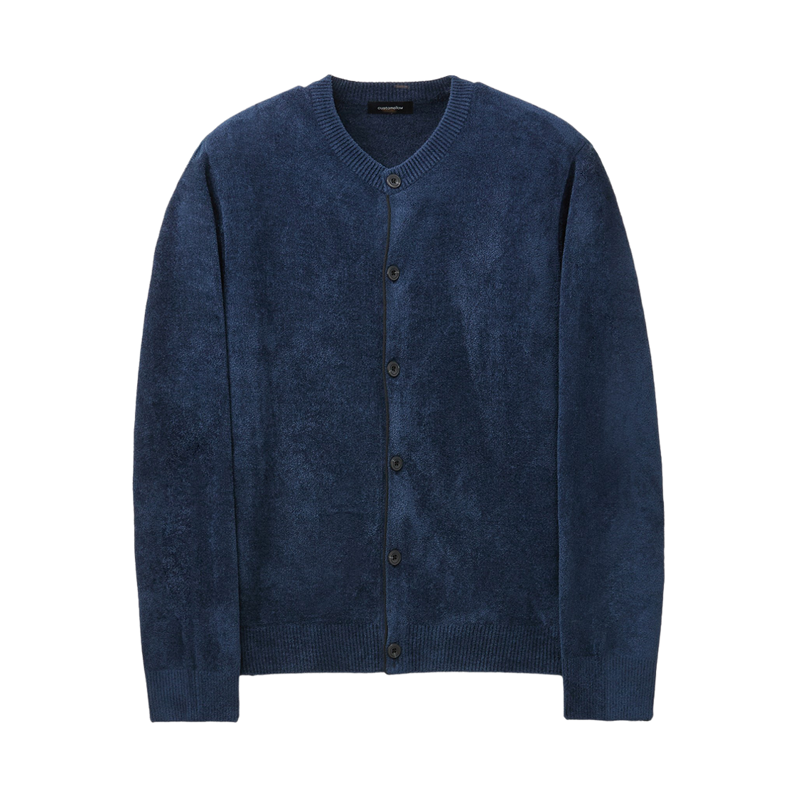 커스텀멜로우 셔닐 가디건 다크 네이비(Customellow Chenille Cardigan Dark Navy)