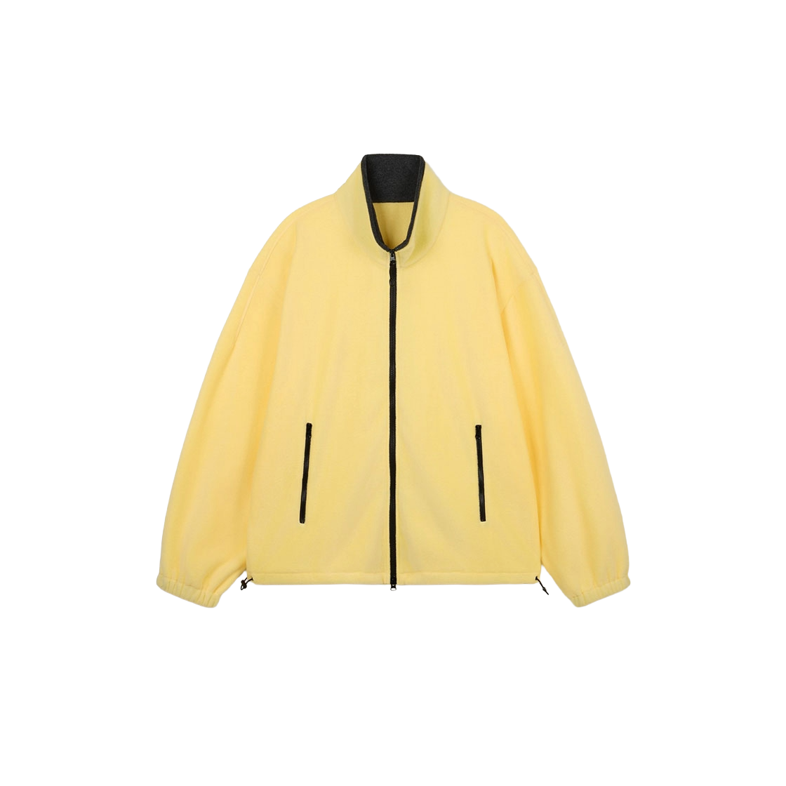 TNJU6F110Y2 TNGT Oversized Fleece Zip-Up Jacket Butter Yellow