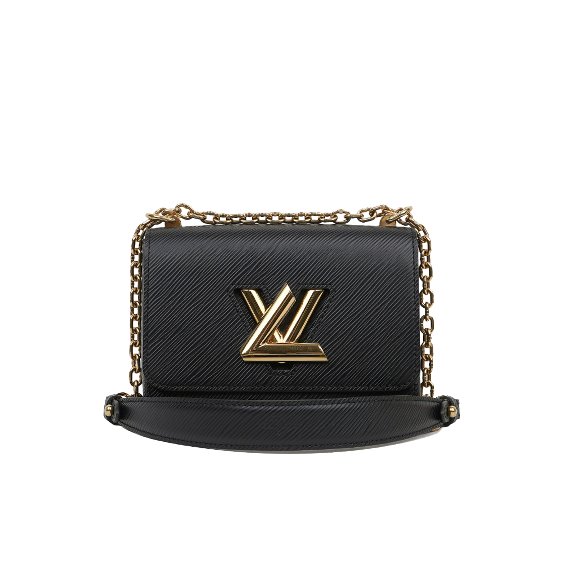ITOBKLPLDAG2 Louis Vuitton Twist Epi Chain Shoulder Bag PM Black