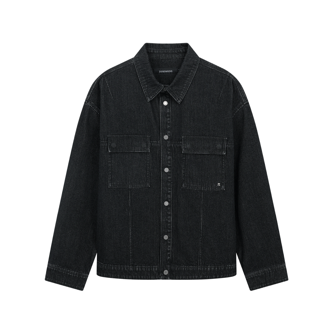지오송지오 코듀로이 트러커 데님 셔츠 블랙 ZI5SH556BK(ZIOSONGZIO Corduroy Trucker Denim Shirt Black) - 1