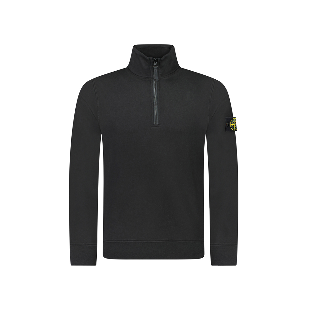 [20% 쿠폰] 스톤 아일랜드 패치 하프집업 맨투맨 블랙 - 26SS([20% 쿠폰] Stone Island Patch Half Zip Sweatshirt Black - 26SS) - 2