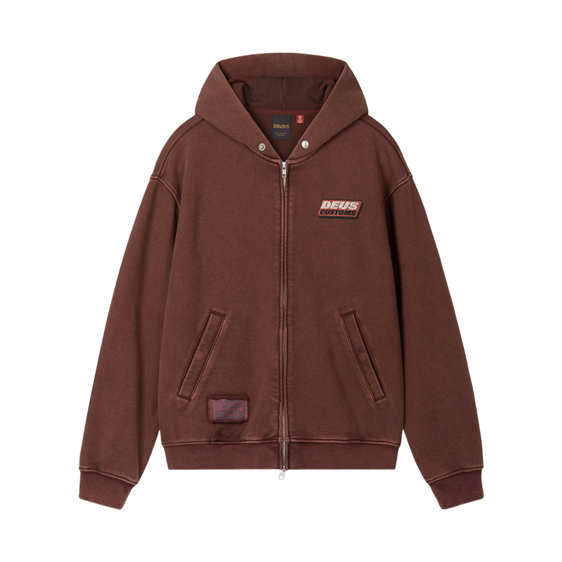 D263UZH220027 [6% 적립] Deus Ex Machina Graphic Zip Hoodie Burgundy