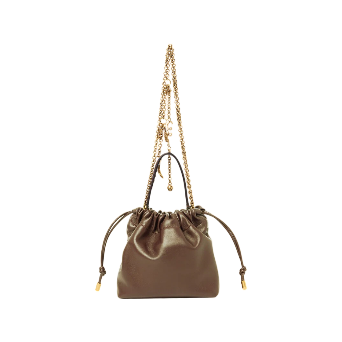 끌로에 미니 끌로에 아이콘 숄더백 체인 소프트 레더 스모크드 브라운(Chloe Mini Chloe Icons Shoulder Bag with Chain in Soft Leather Smoked Brown) - 3