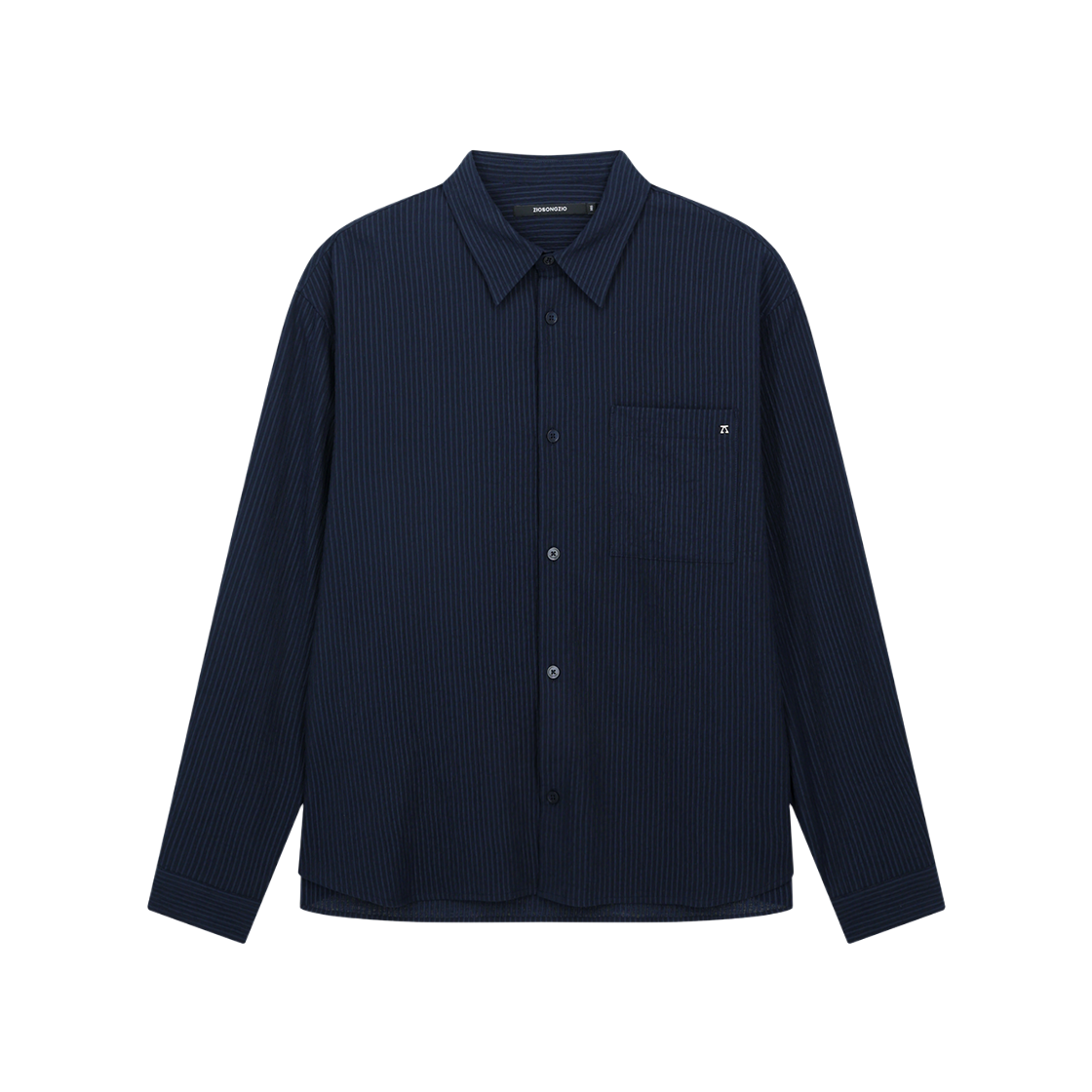 지오송지오 플리츠 엑스퀴 아트워크 셔츠 네이비
 ZI5SH526NY(ZIOSONGZIO Pleats Exquis Artwork Shirt Navy) - 2