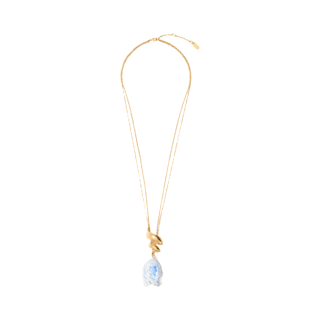 CH26WJN28BER91J (W) Chloe Bloomcraft Pendant Necklace White Blue
