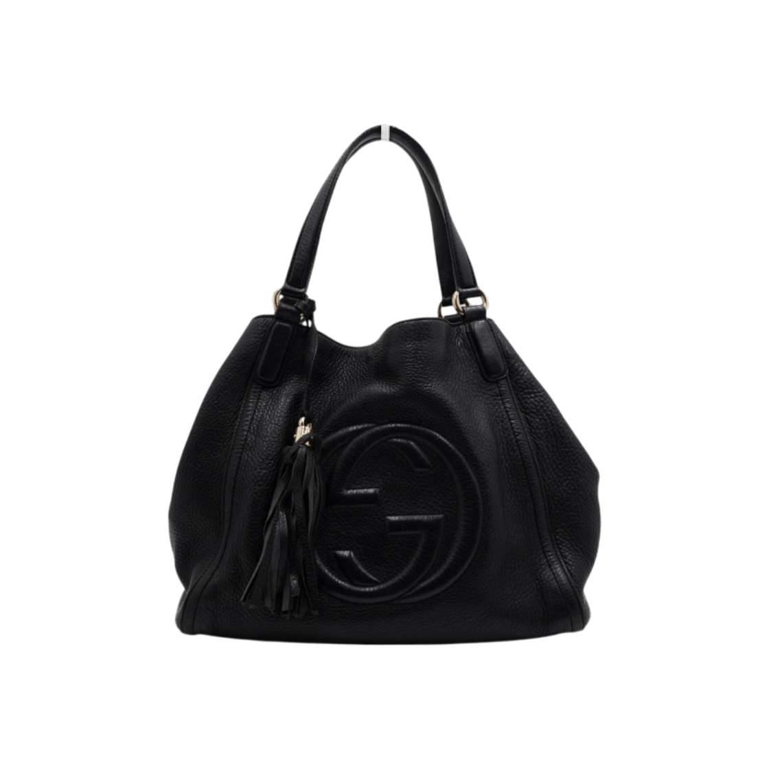 ITSDAJH43522 Gucci Black Soho GG Logo Tote Bag