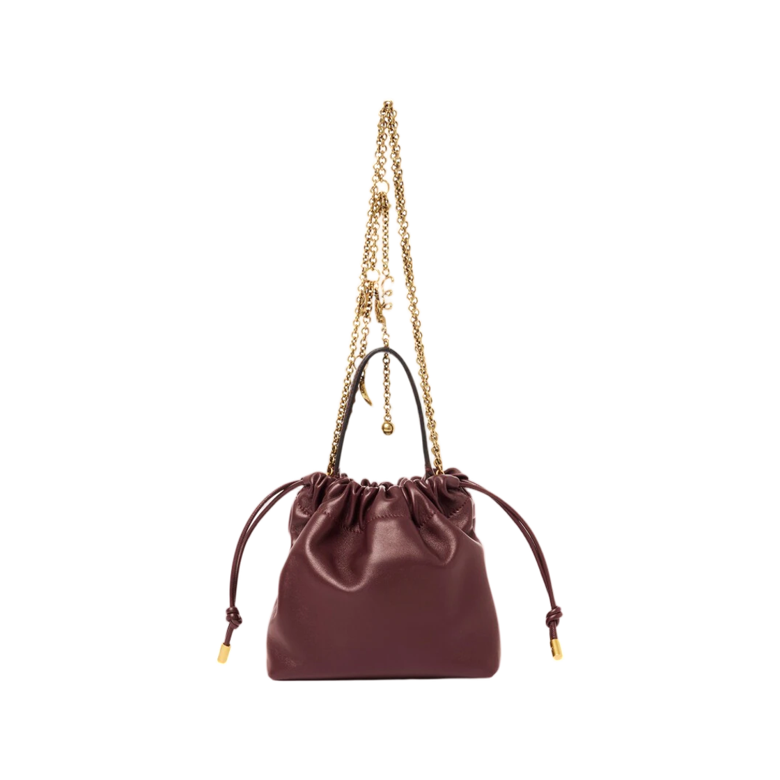 끌로에 미니 끌로에 아이콘 숄더백 체인 소프트 레더 번트 레드(Chloe Mini Chloe Icons Shoulder Bag with Chain in Soft Leather Burnt Red) - 3