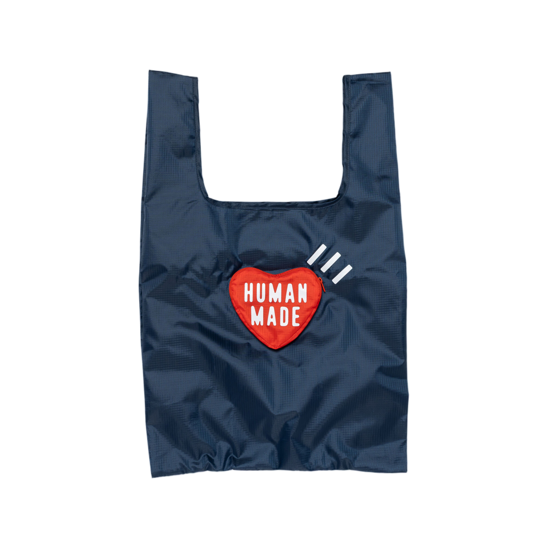 HM32GD022 Human Made Heart Shopping Bag Large Navy