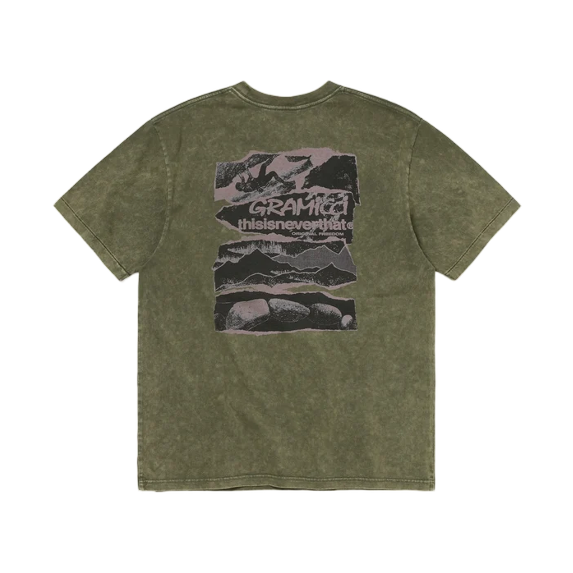 GM263TTSST01 Thisisneverthat x Gramicci Original Freedom T-Shirt Dark Olive
