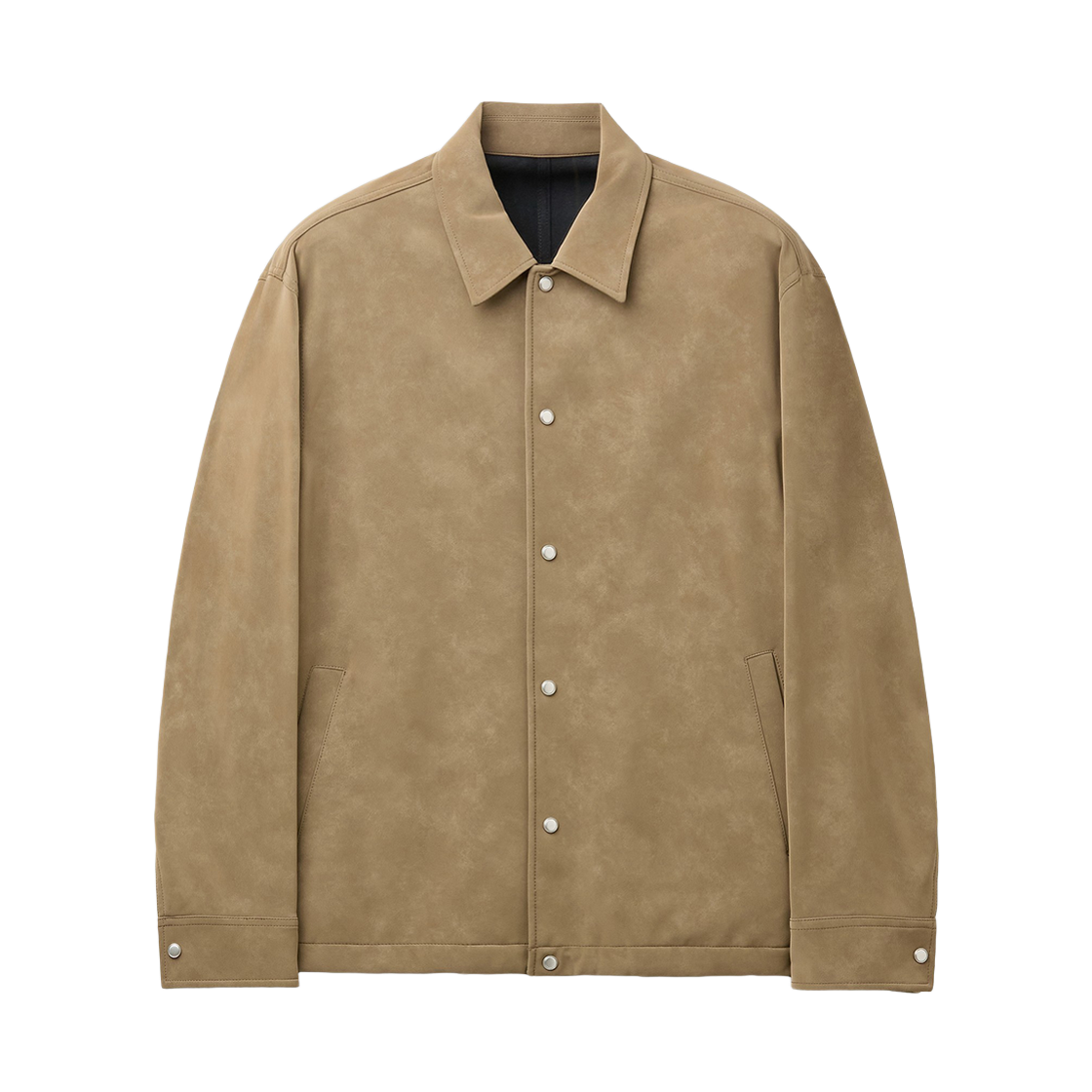 커스텀멜로우 페이크레더 오버셔츠 카멜(Customellow Faux Leather Overshirt Camel) - 1