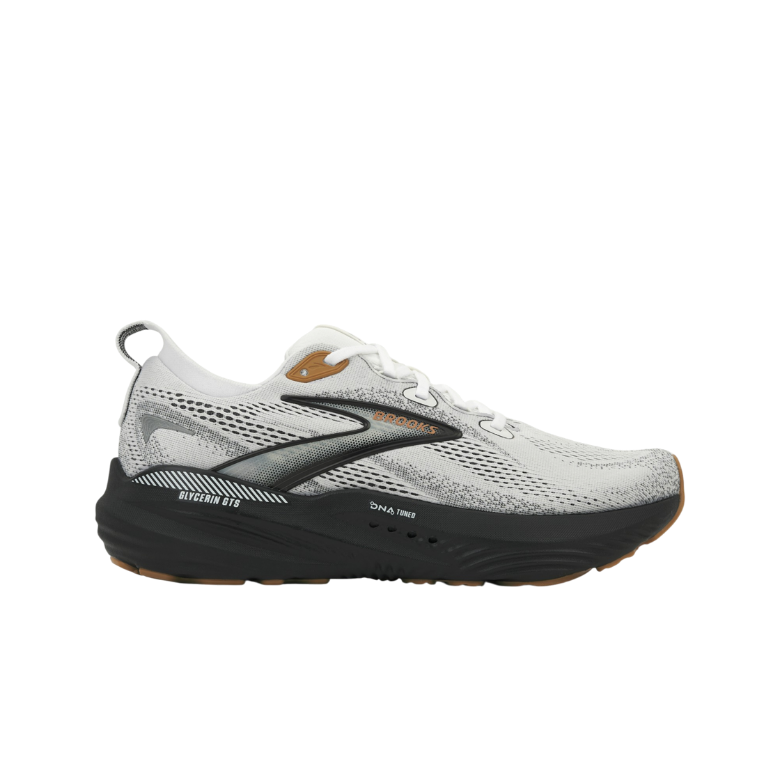 1104461D135 Brooks Running Glycerin GTS 22 White Grey - D Medium