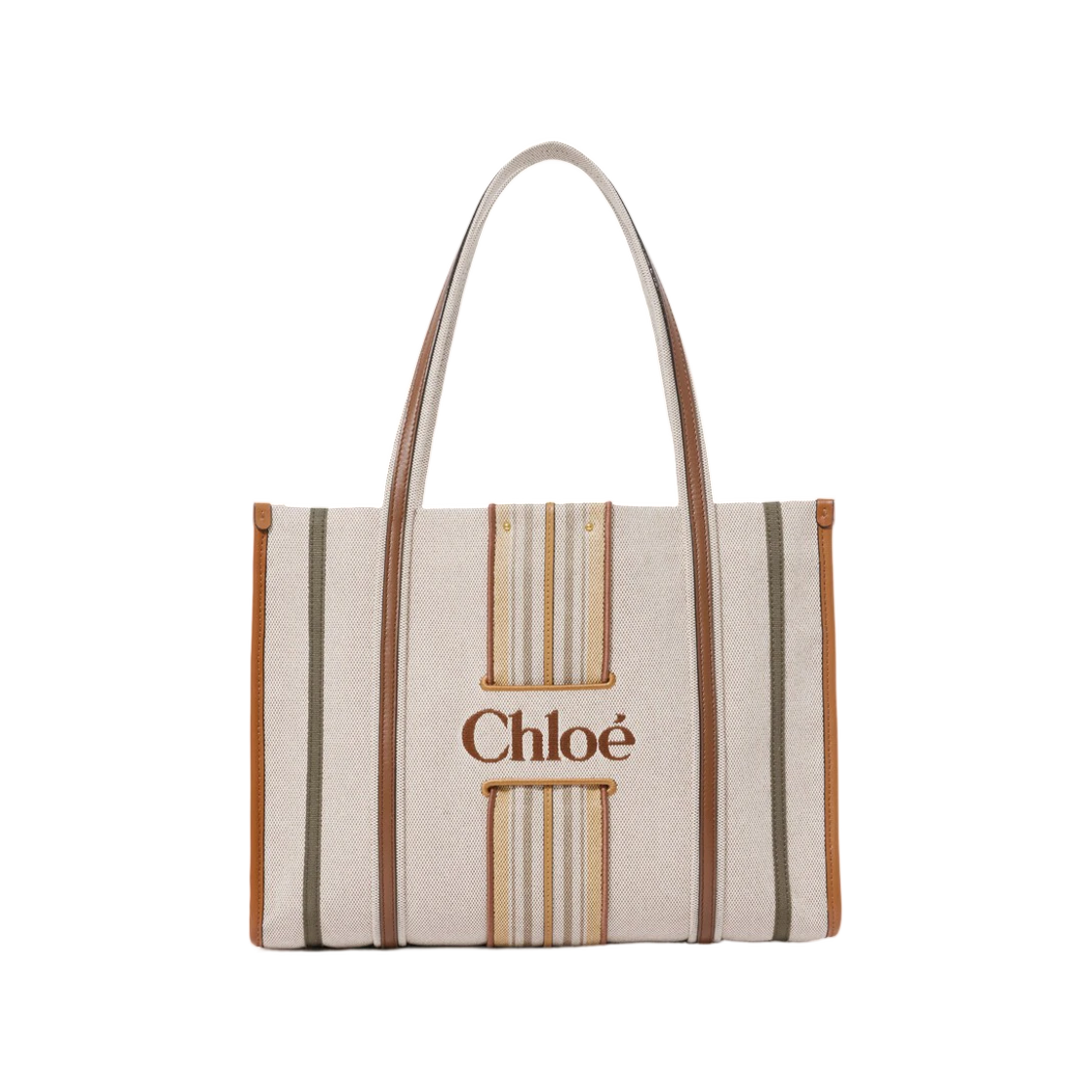 CH26WS935T77201 Chloe Woody Loop Tote Bag in Canvas Pure Brown