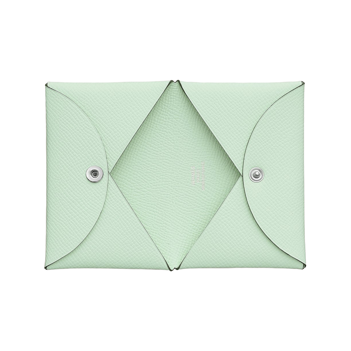 에르메스 칼비 카드 홀더 앱송 & 팔라듐 하드웨어 베르 페퍼민트(Hermes Calvi Card Holder Epsom & Palladium Vert Peppermint) - 2