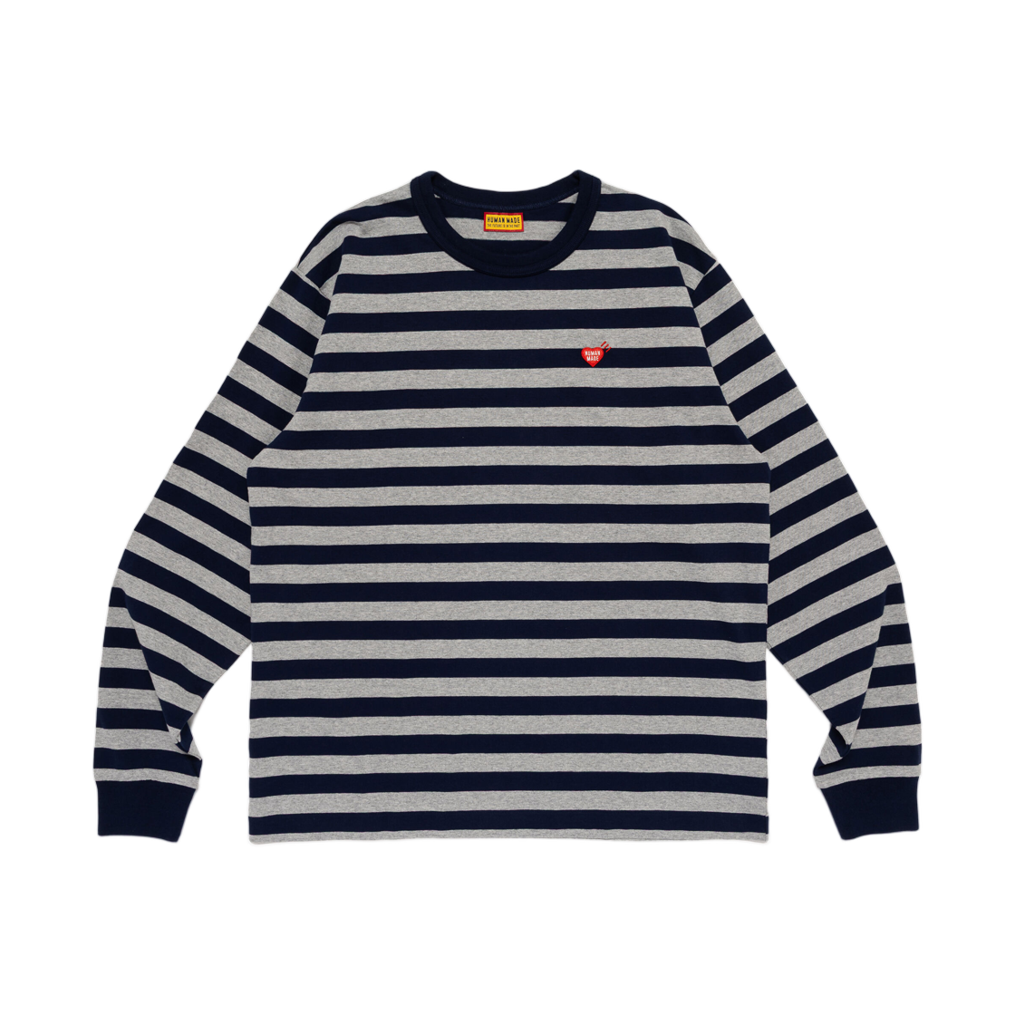 HM32CS026 Human Made Striped L/S T-Shirt Navy