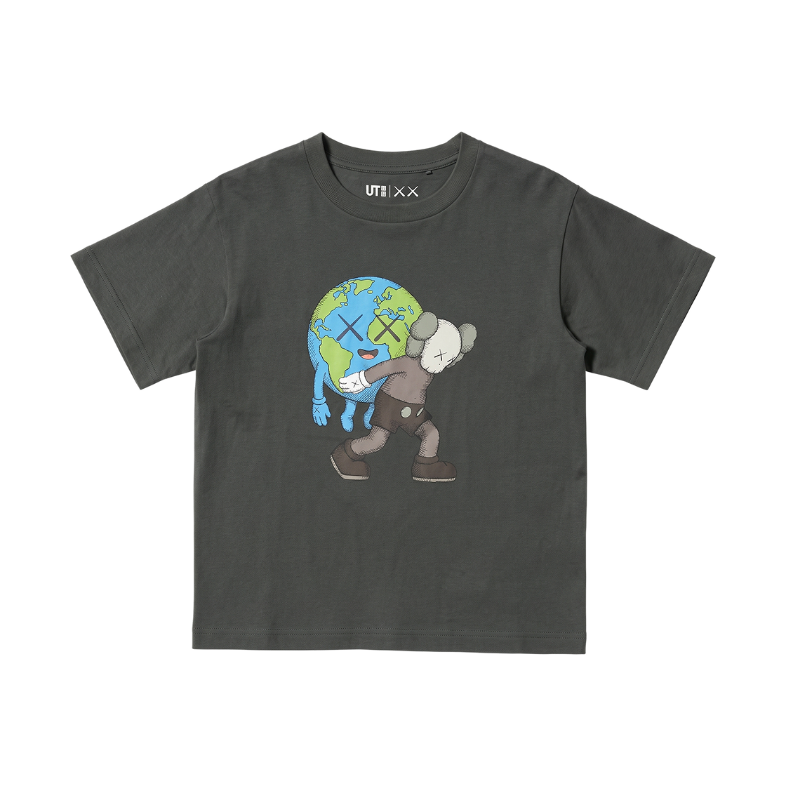 492990-07 (Kids) Uniqlo UT x Kaws Universe Graphic T-Shirt Gray