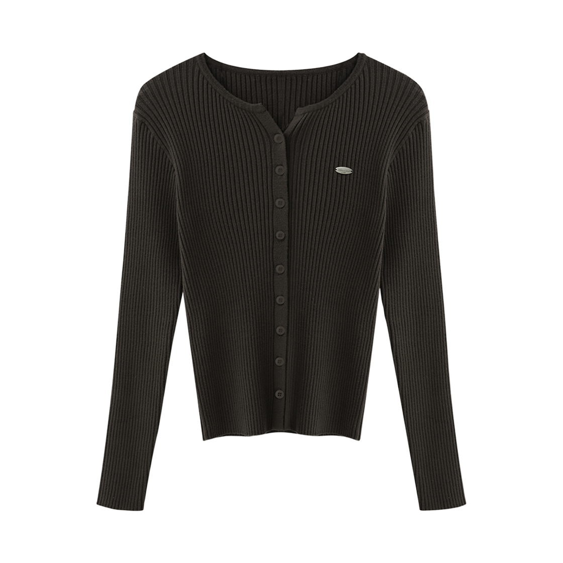 VV63KN02BR VIVACIOUS Clarte Y-neck Slim Fit Knit CD BROWN