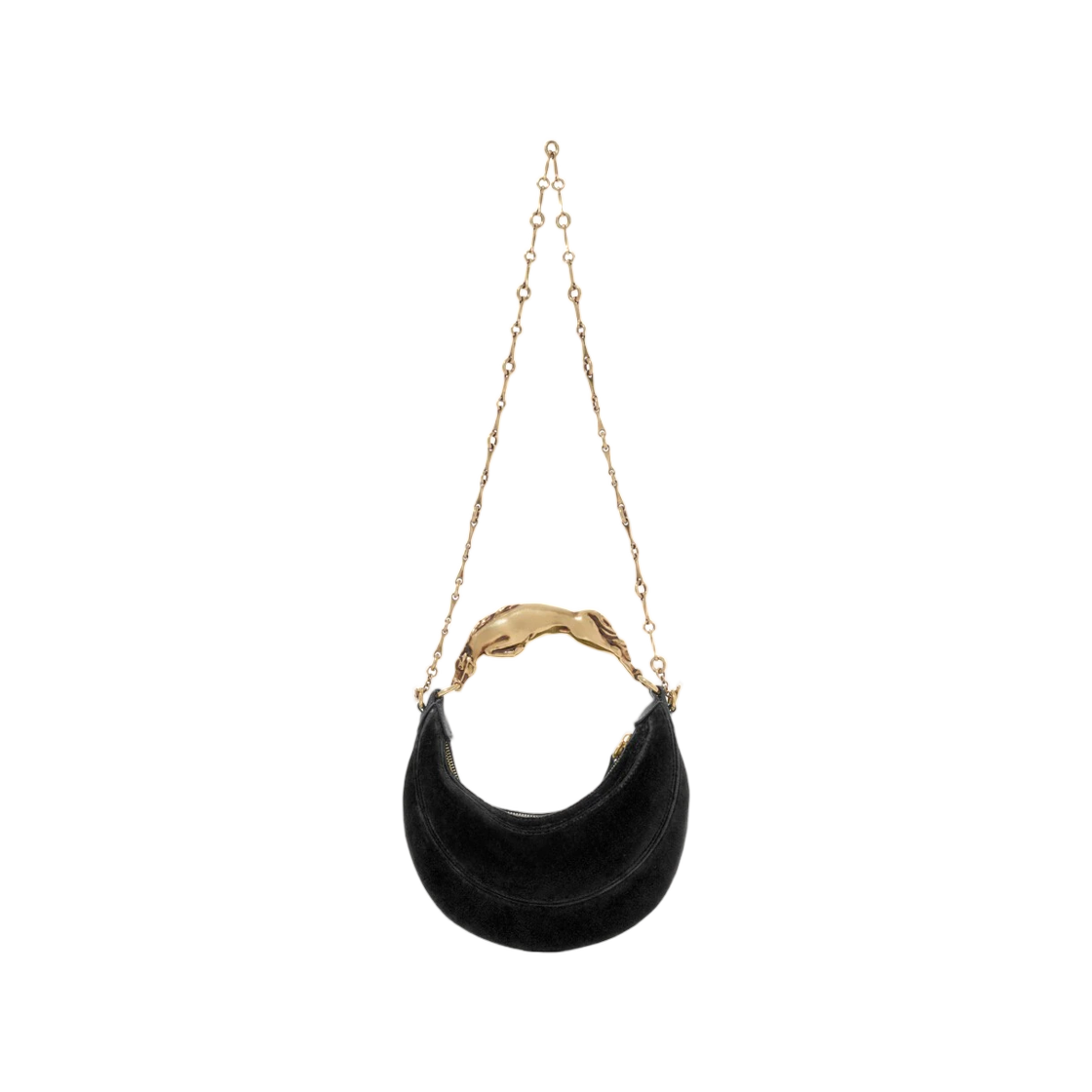 끌로에 스몰 체인 홀스 숄더백 벨벳 블랙(Chloe Small Chain Horse Shoulder Bag in Velvet Black) - 3