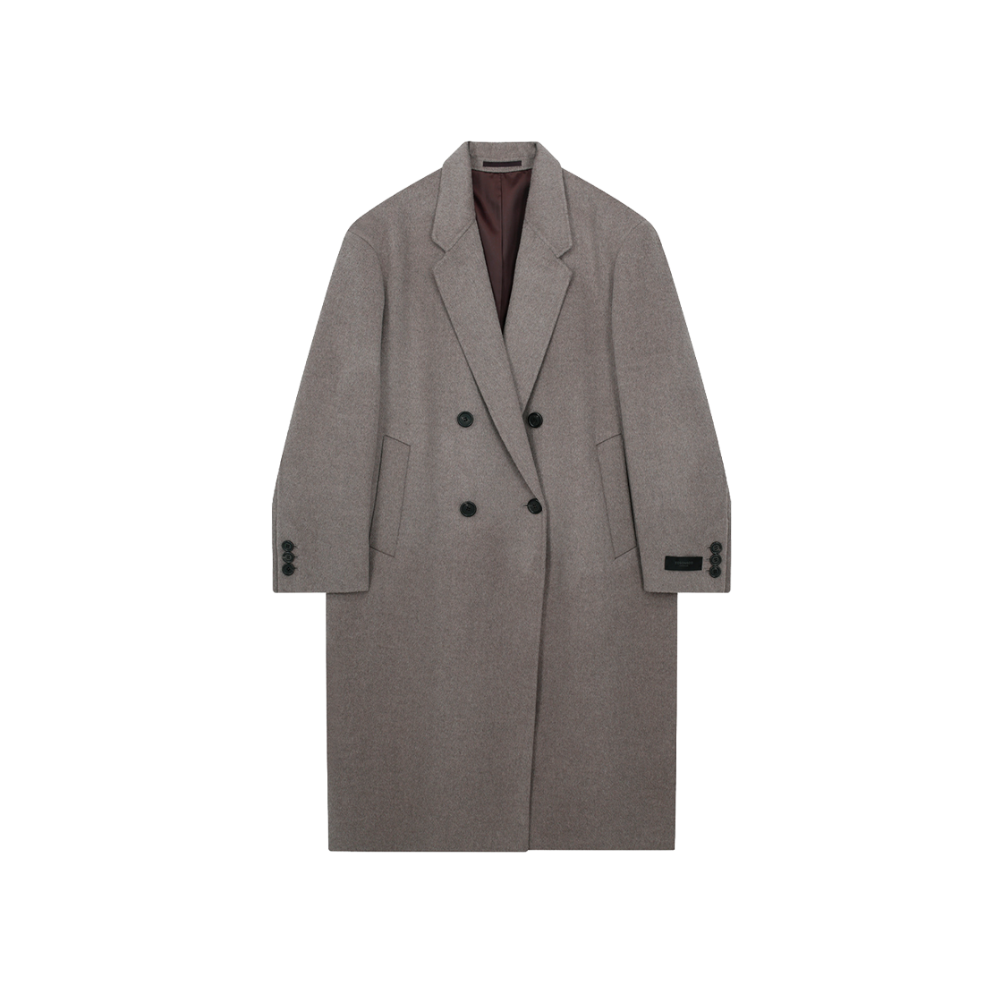 ZI5CT514BR ZIOSONGZIO Double Breasted Handmade Coat Brown