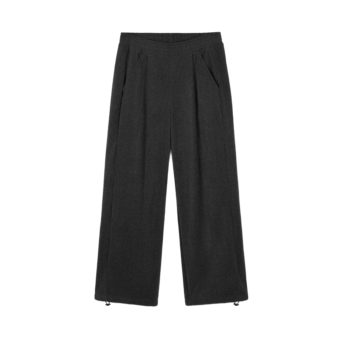 TNPA6F112CG TNGT Fleece Wide-Leg Pants Dark Grey