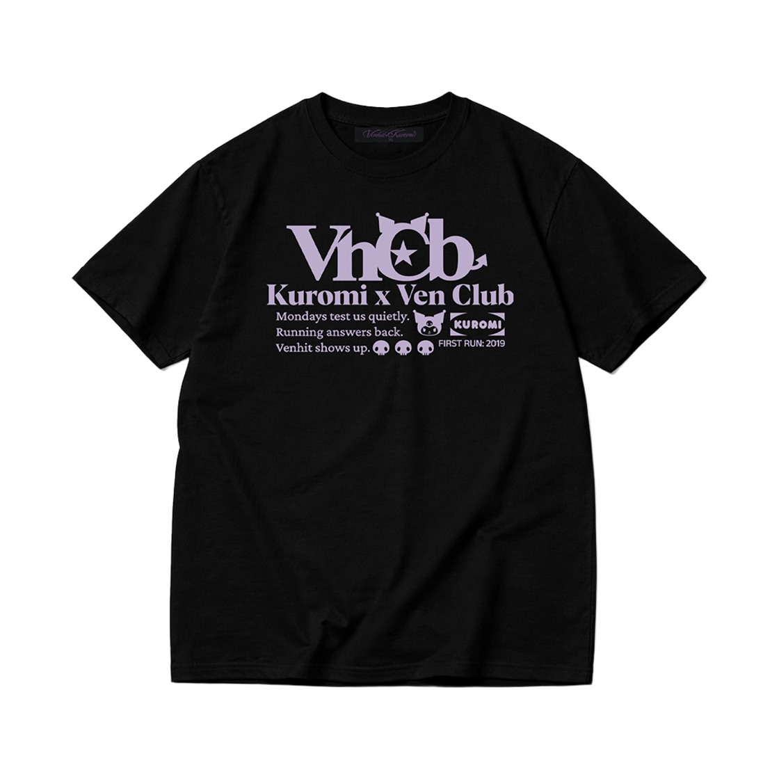 [KREAM 단독] 벤힛 x 쿠로미 VK Club 반팔티 블랙([KREAM 단독] VENHIT x KUROMI VK Club Short Sleeve T-Shirt Black) - 2