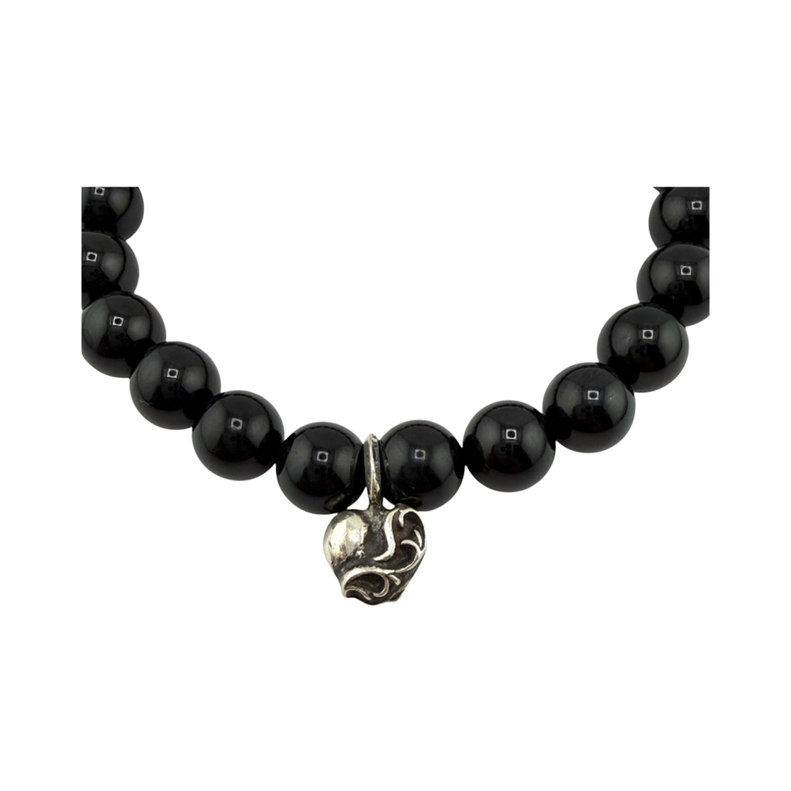 더도산 크롬하츠 하트 스택참 비즈 팔찌(TheDosan x chrome hearts heart stack charm beads bracelet) - 2