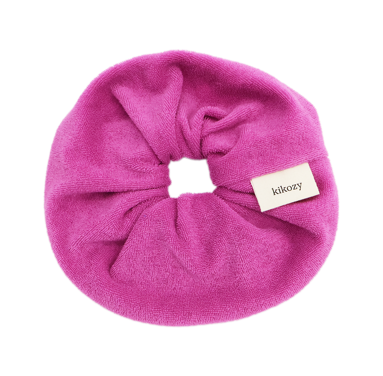 26FW51950 Kikozy Cozy Terry Scrunchie_Magenta