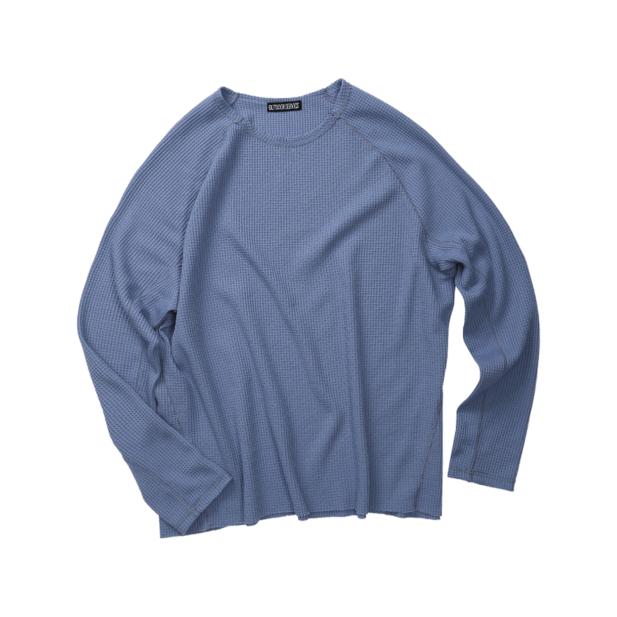 8883348504610 OS Raw Waffle Long Sleeve - Blue