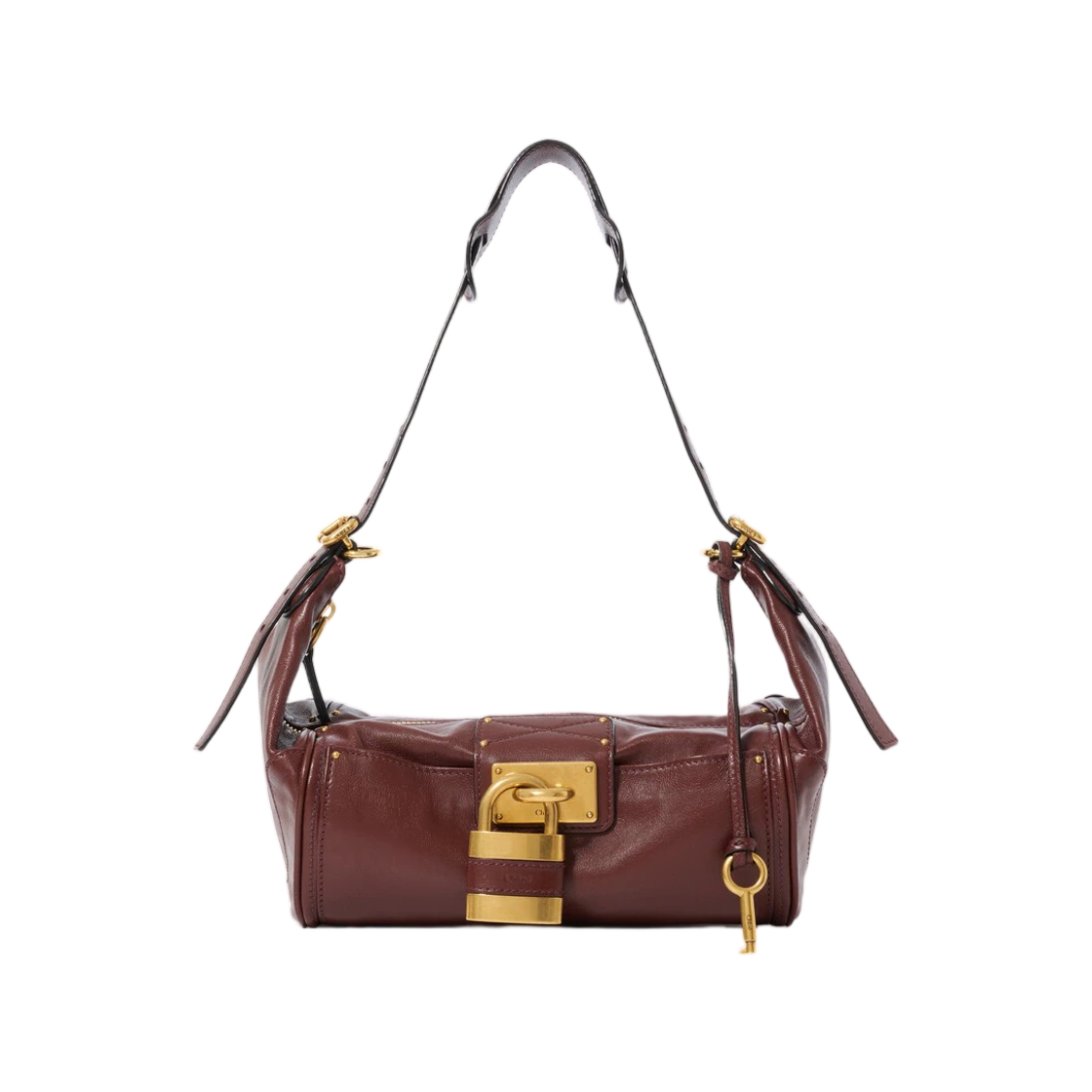 CH26AS809P7527M Chloe Paddington Crossbody Bag in Grained Leather Crafty Brown