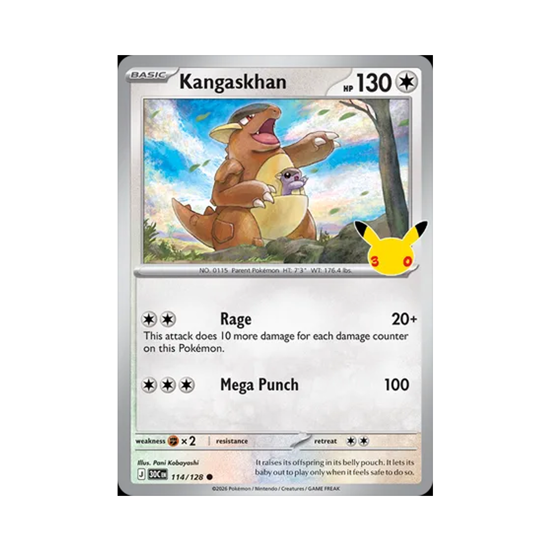 포켓몬 TCG 캥카 C 30주년 기념 (영문판)(Pokemon TCG Kangaskhan C 30th Celebration (English Ver.)) - 1