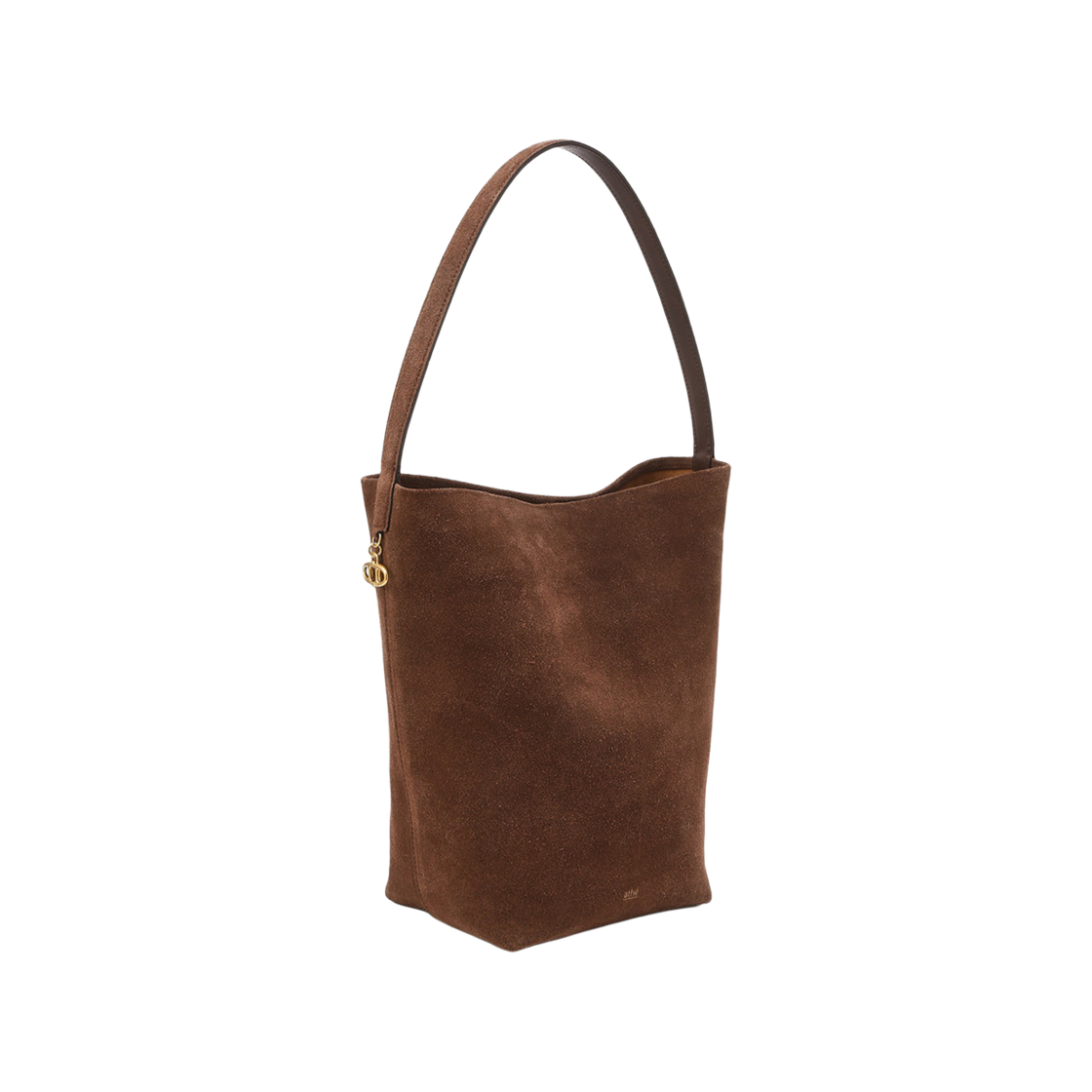 AABA5F201W3 Athe Vanessabruno Acc [Panier] Dark Brown Suede Panier Bucket Bag L Dark Brown