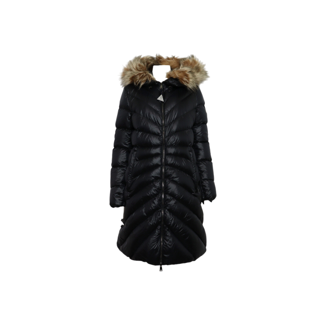 ITA7HL5BWEL3 Moncler Chandre Black Women Hooded Long Down Jacket