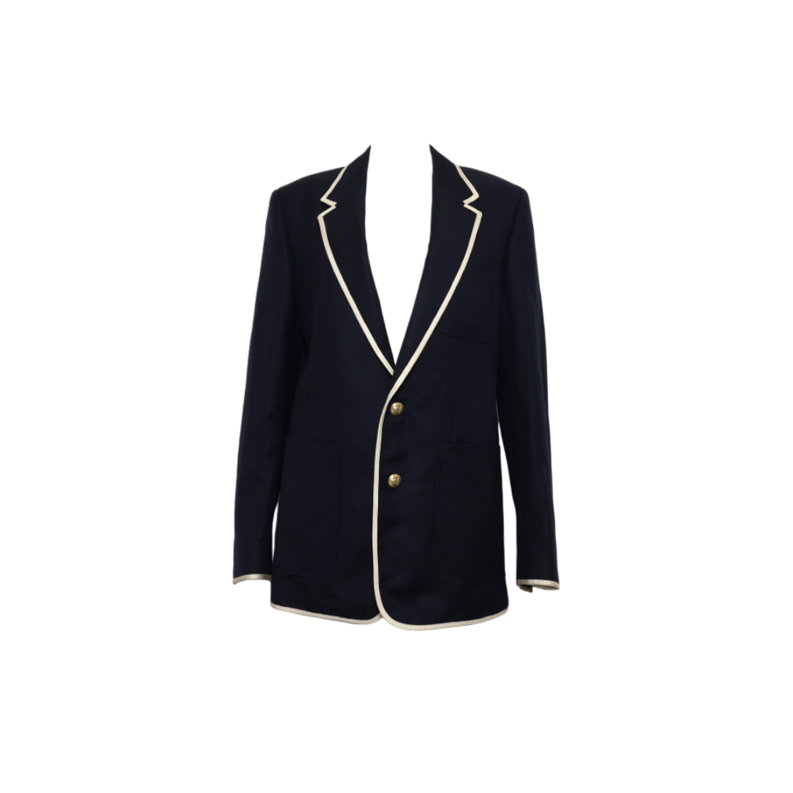 IT2GIFB8I5RQ Celine Dark Navy Wool Tailored Women Jacket
