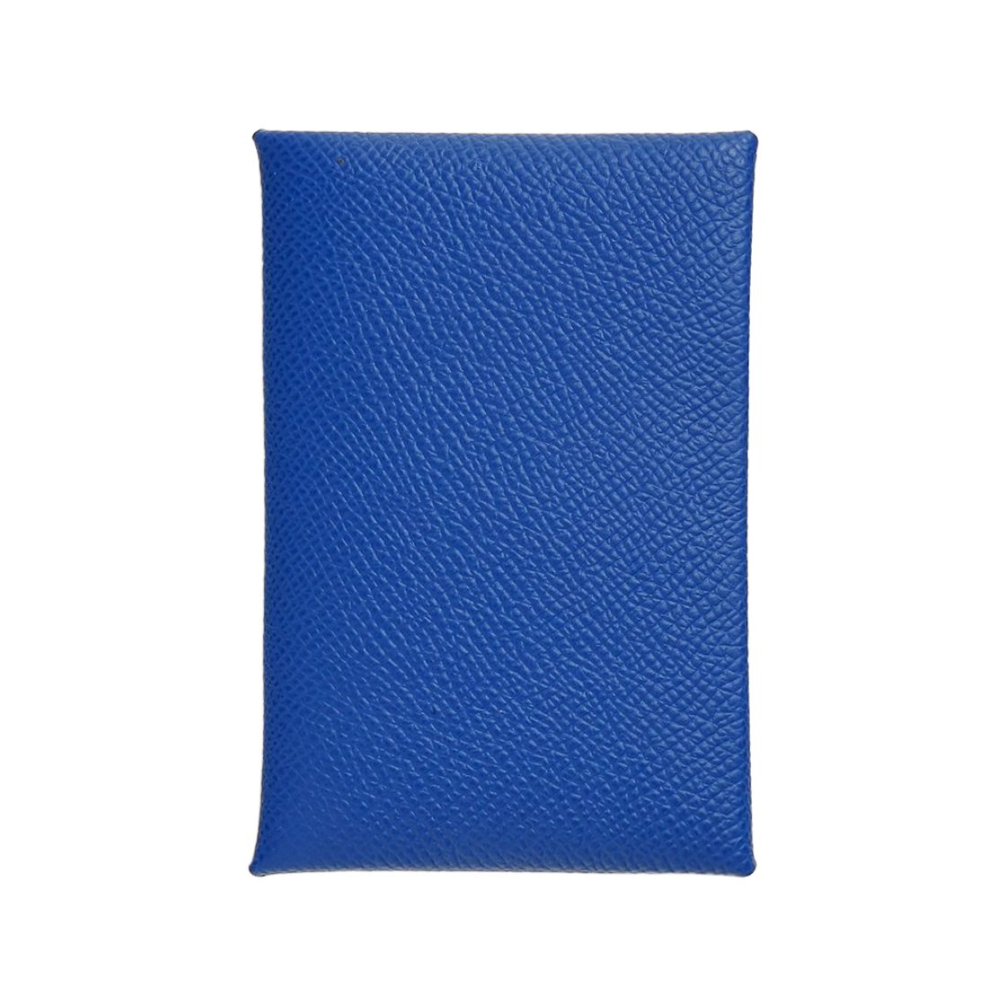 H044164CK7T Hermes Calvi Card Holder Epsom & Palladium Blue Eletrick