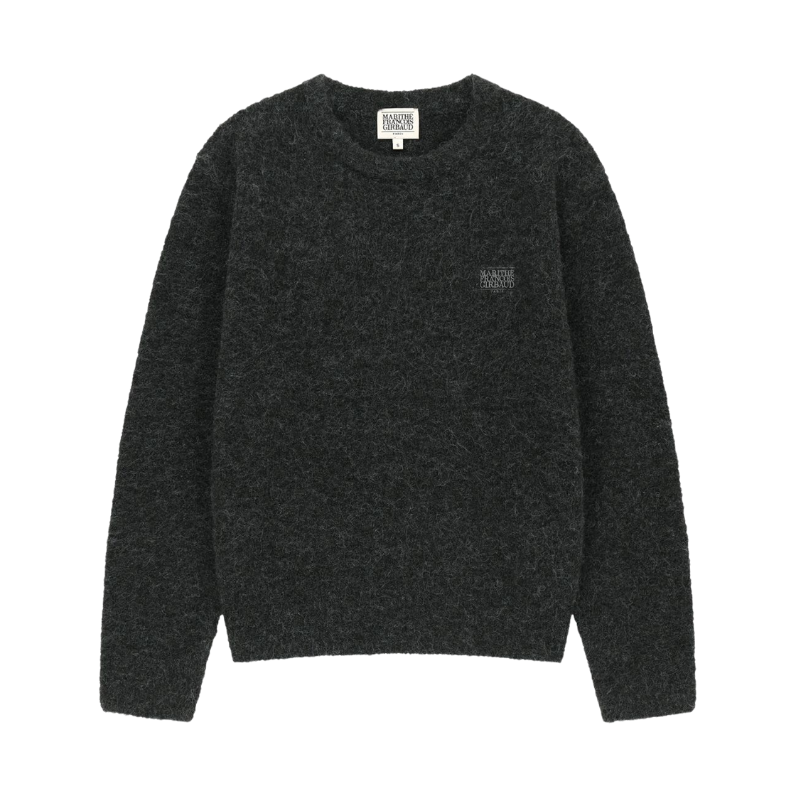 마리떼 프랑소와 저버 스몰 클래식 로고 부클 니트 풀오버 차콜(Marithe Francois Girbaud Small Classic Logo Boucle Knit Pullover Charcoal) - 1