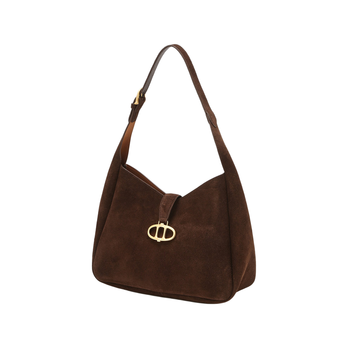 AABA6F419W3 Athe Vanessabruno Acc [Maron] Brown Suede Hobo Shoulder Bag M Dark Brown