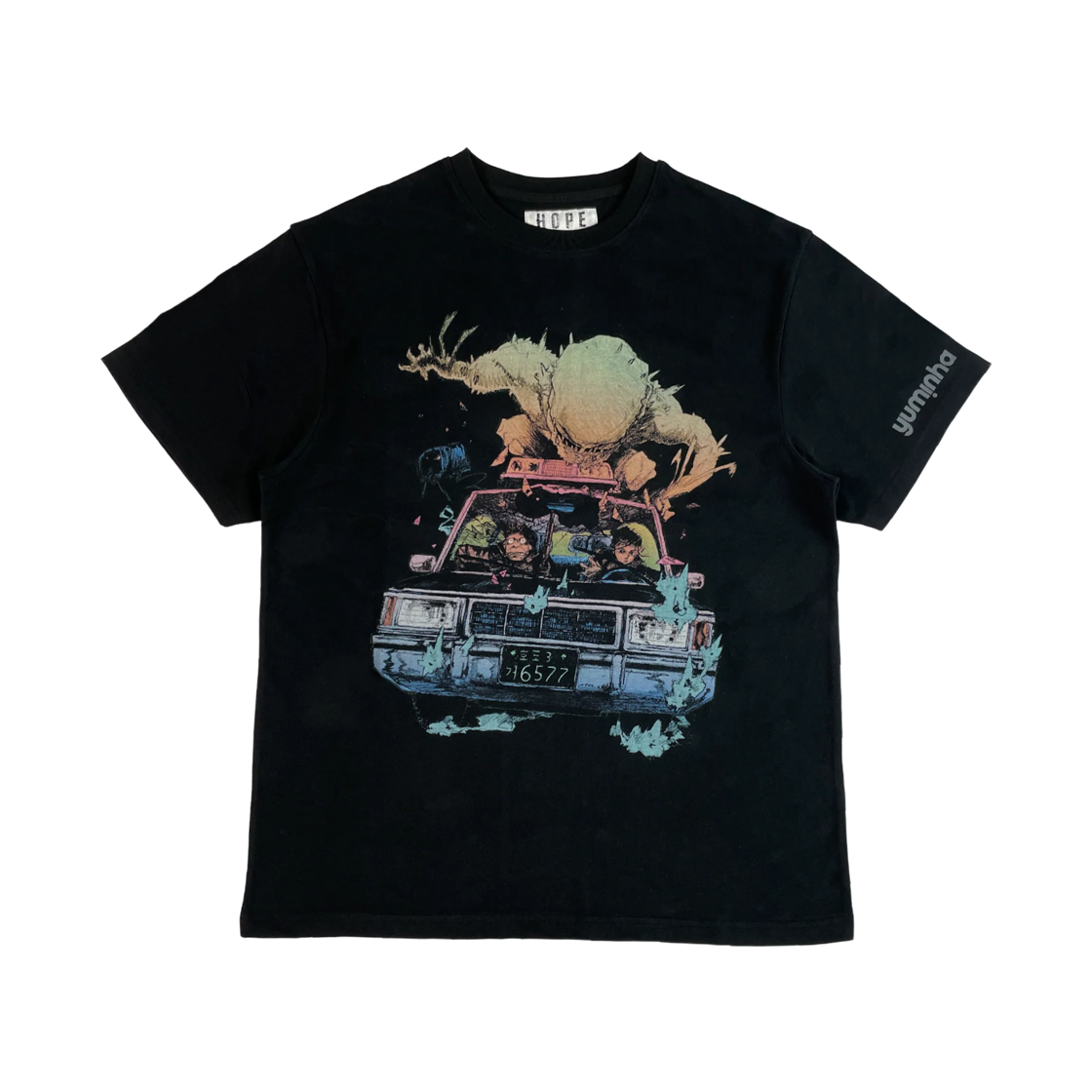 - HOPE x YUMINHA Car Chase T-Shirt Black