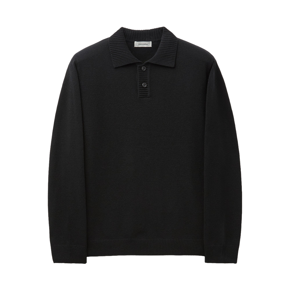 C9WAW26811BKX Customellow Essential Collared Sweater Black