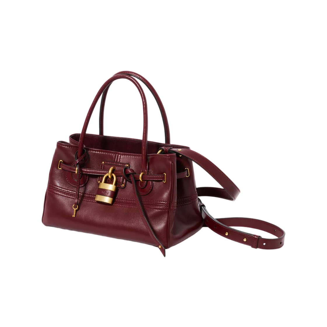 끌로에 스몰 패딩턴 슬링 탑 핸들 백 소프트 레더 번트 레드(Chloe Small Paddington Sling Top Handle Bag in Soft Leather Burnt Red) - 2