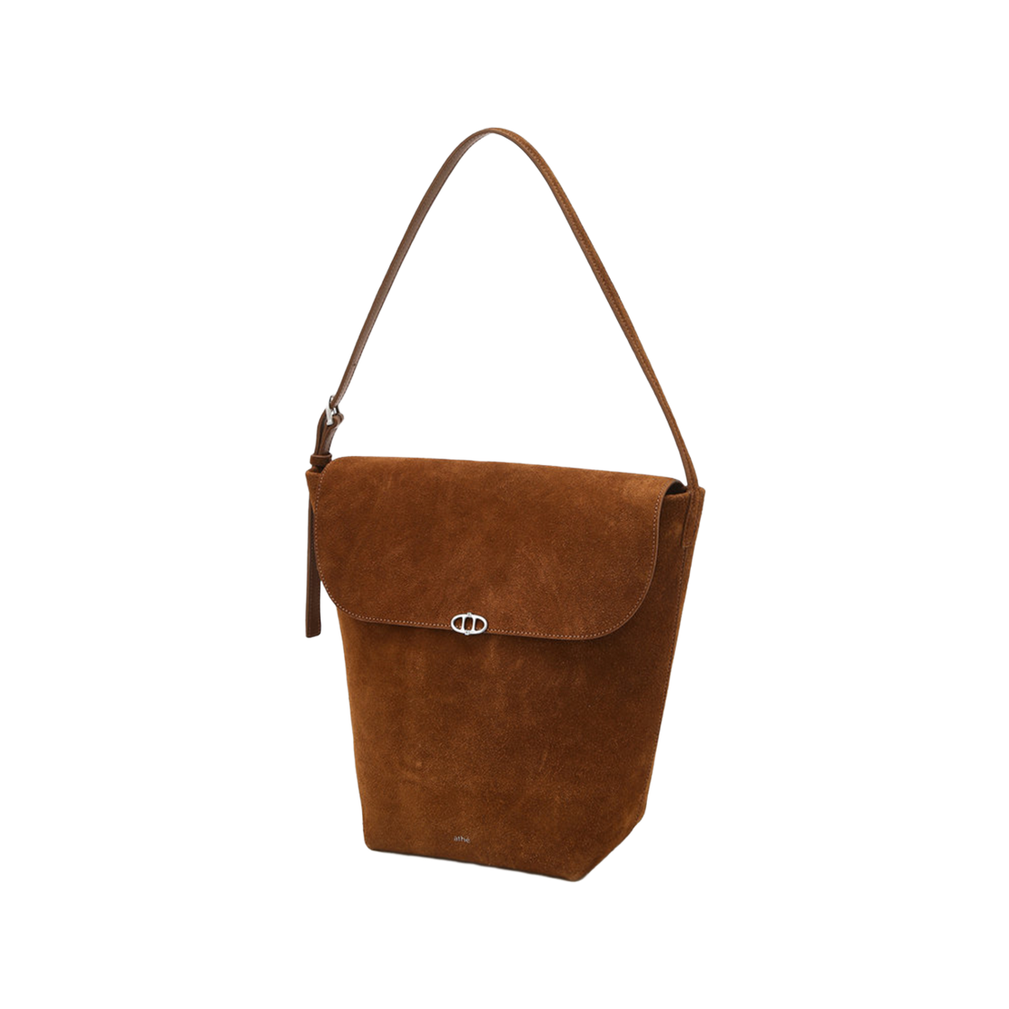 AABA6F230W2 Athe Vanessabruno Acc [Panier] Tan Brown Suede Flap Shoulder Bag L Normal Brown