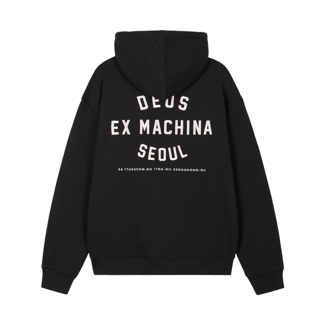 [6% 적립] 데우스 엑스 마키나 서울 컬리지 어드레스 집 후디 블랙([6% 적립] Deus Ex Machina Seoul College Address Zip Hoodie Black)