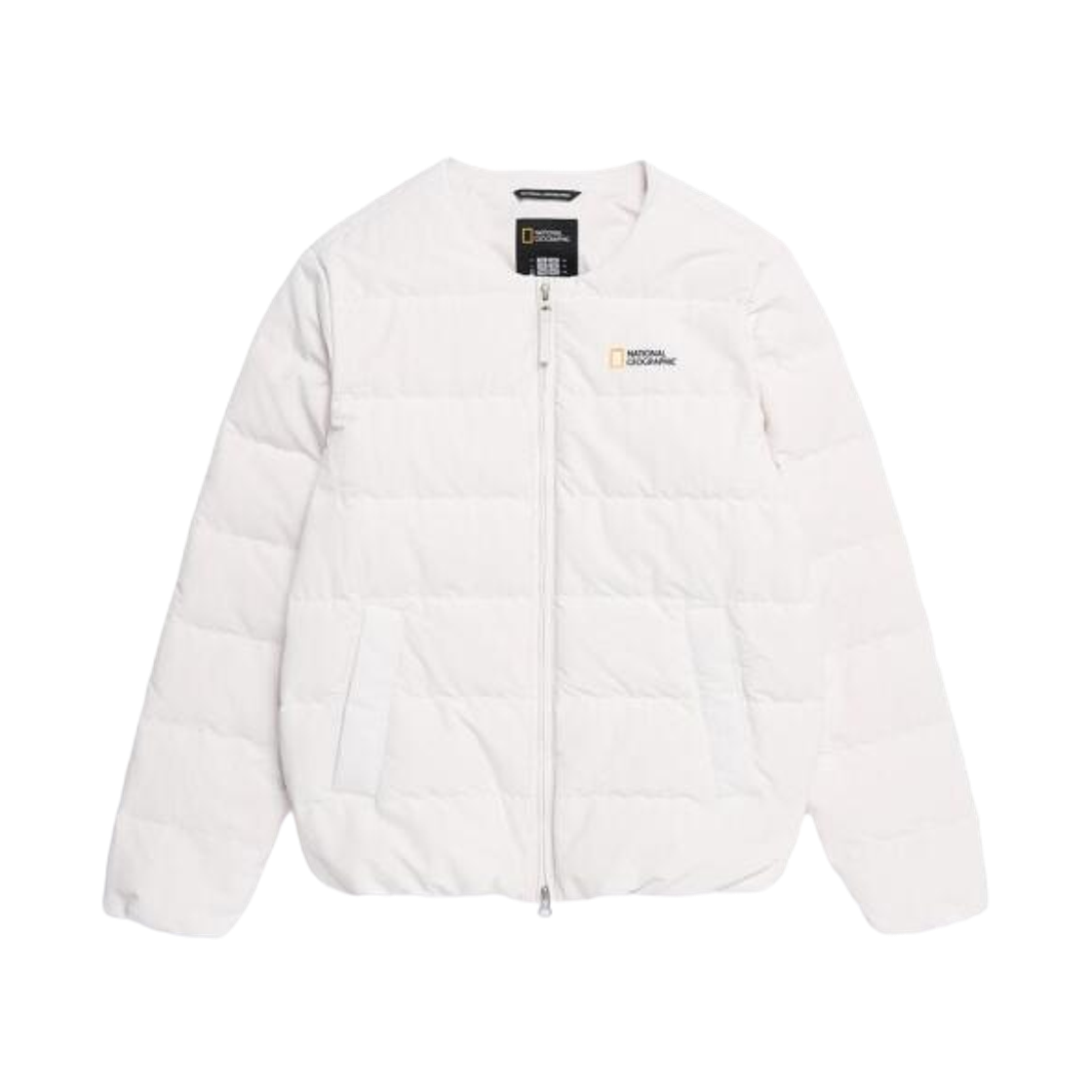 N254UDW020 National Geographic Heron U-Neck Lightweight Goose Down Jumper Crystal Beige