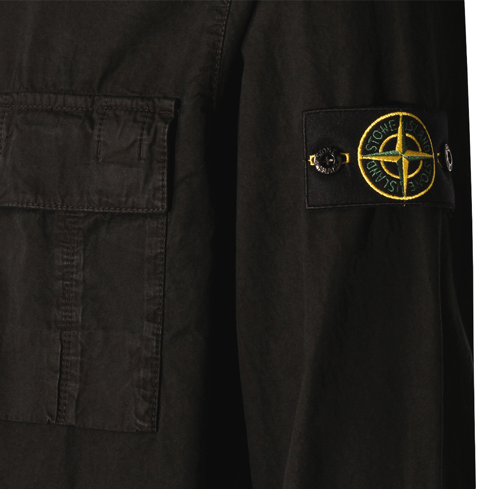 [20% 쿠폰] 스톤 아일랜드 패치 오버셔츠 자켓 블랙 - 26SS([20% 쿠폰] Stone Island Patch Overshirt Jacket Black - 26SS) - 4