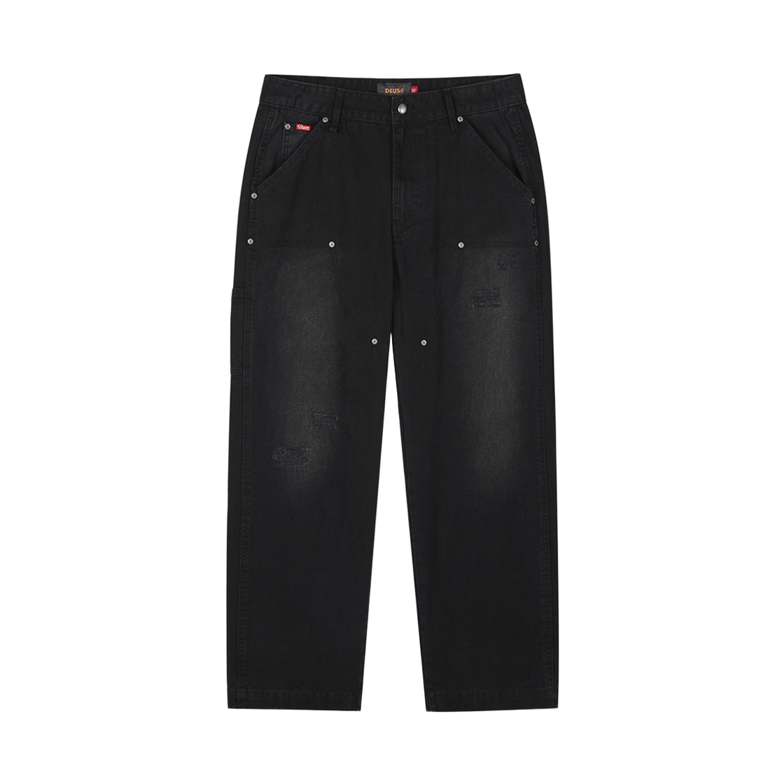 D263UPT210099 [6% 적립] Deus Ex Machina Damaged Dub Knee Pant Black