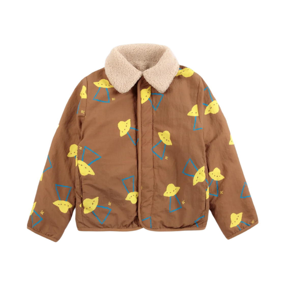 (키즈) 보보쇼즈 픽셀 어브덕션 올 오버 리버시블 자켓 브라운((Kids) Bobo Choses Pixel Abduction All Over Reversible Jacket Brown) - 2