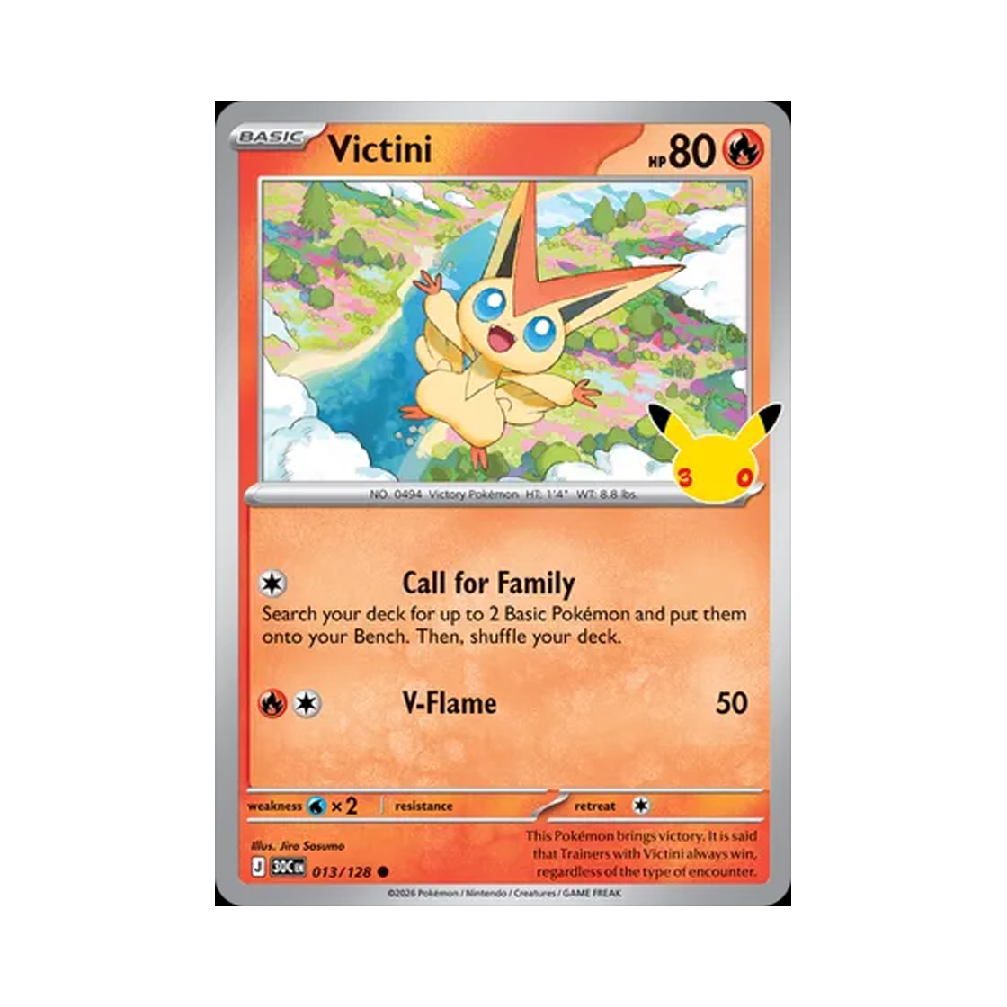 30C013-128 Pokemon TCG Victini C 30th Celebration (English Ver.)