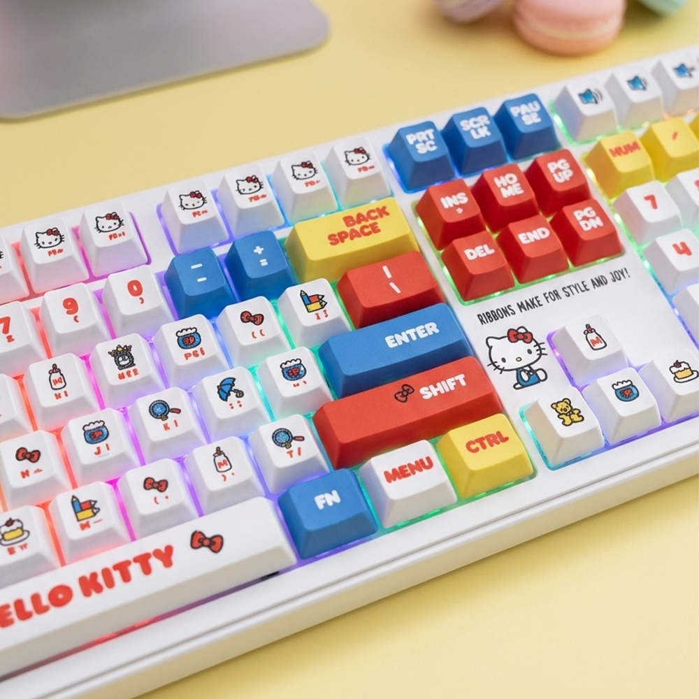 로이체 산리오 헬로키티 풀배열 가스켓 유무선 멀티페어링 저소음 기계식 키보드(ROYCHE Sanrio Gasket Silent Wireless Mechanical Keyboard) - 5