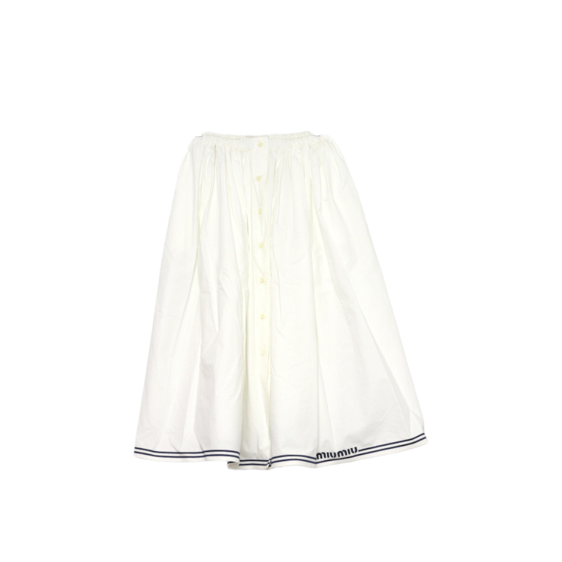 ITF8G99MKDP5 Miu Miu White Poplin Women Long Skirt