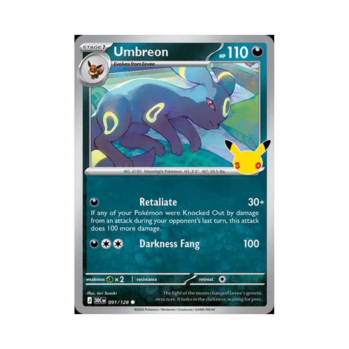 포켓몬 TCG 블래키 C 30주년 기념 (영문판)(Pokemon TCG Umbreon C 30th Celebration (English Ver.)) - 1